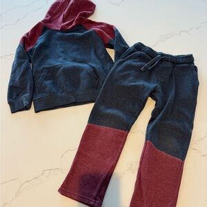 Cat & Jack Kids' Maroon and Gray Jogger Set